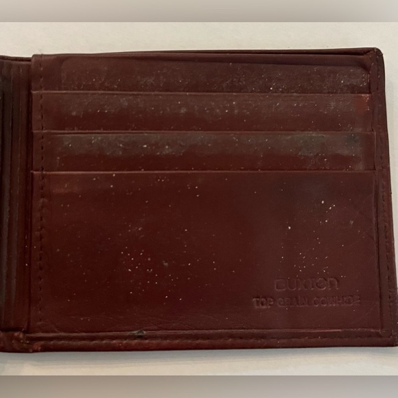 Vintage guess Mens passcase wallet buxton top grain cowhide brown - Picture 9 of 12
